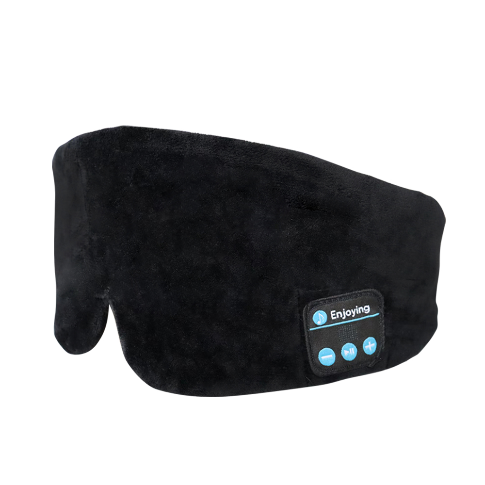 Cotton Bluetooth Sleep Eye Mask Sleeping Headphoens Black